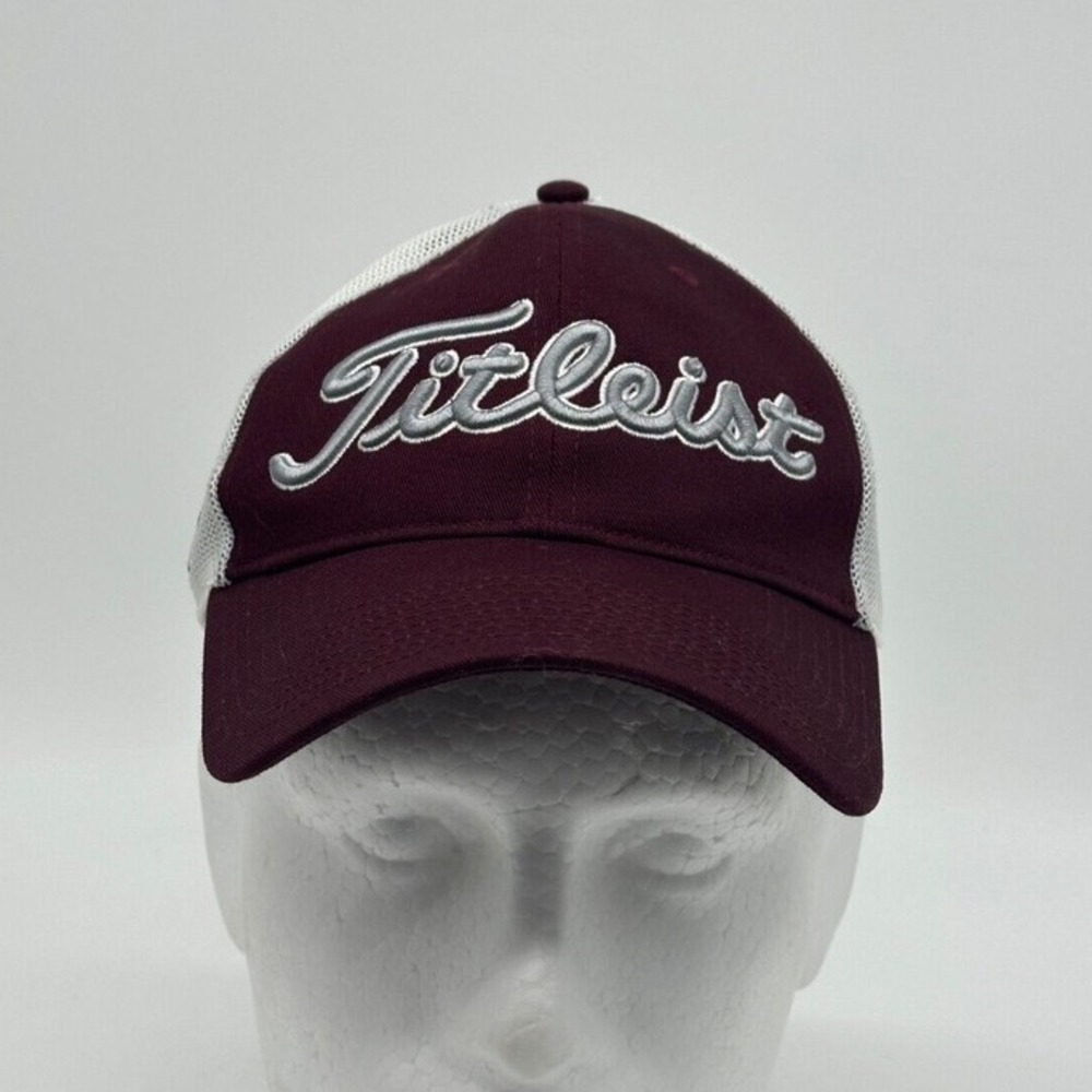 47 Brand Hat Men OSFA Texas ATM Maroon White Titleist Baseball Cap Snapback Mesh